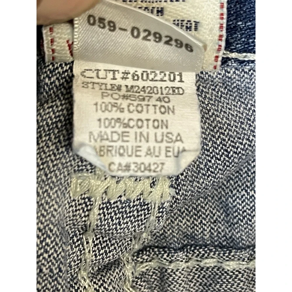 True Religion Jeans Mens 29x29 Blue Billy‎ Big T Straight Leg Regular Fit Denim